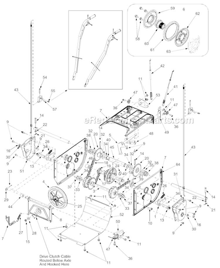 Page B Diagram and Parts List for 31BH5Q3G401 2004 Yard Man Snow Blower